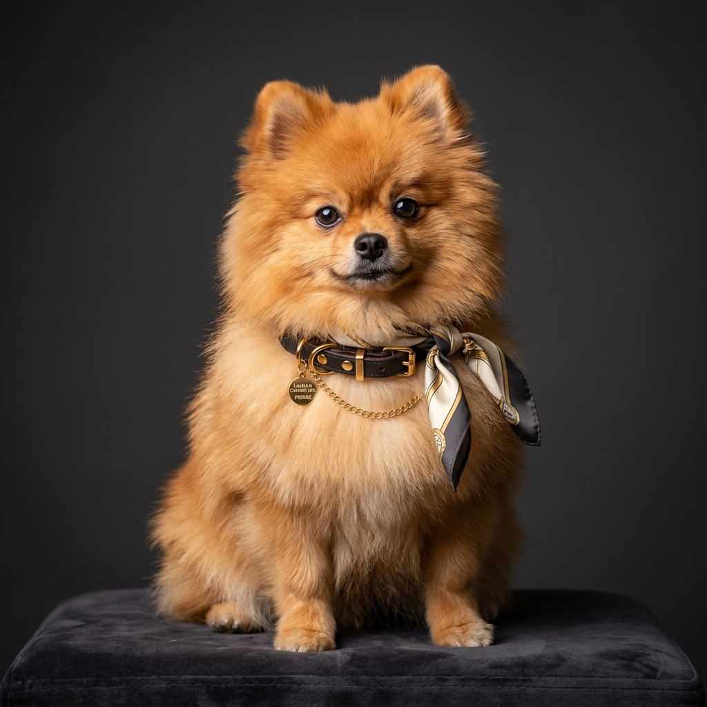 Perro Pomerania elegante